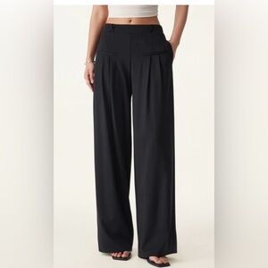 OGL Ponte-De-Roma Drapey Bamboo Ponte Mid Rise Wide Leg Trouser with Pockets NWT